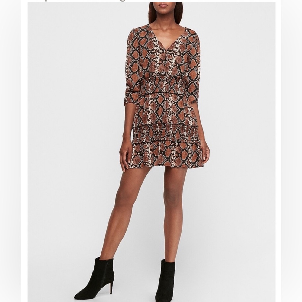 Express Snakeskin Print Dress